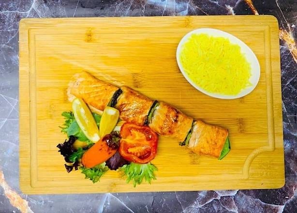 Atlantic Salmon Fish Kebab.