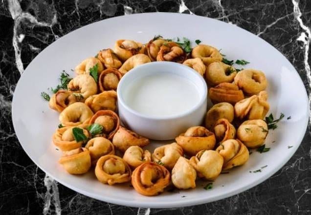 Fried Tushbera Pelmeni.
