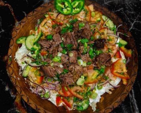 Qurutob with Meat.