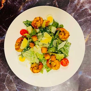 Caesar Salad with Shrimp